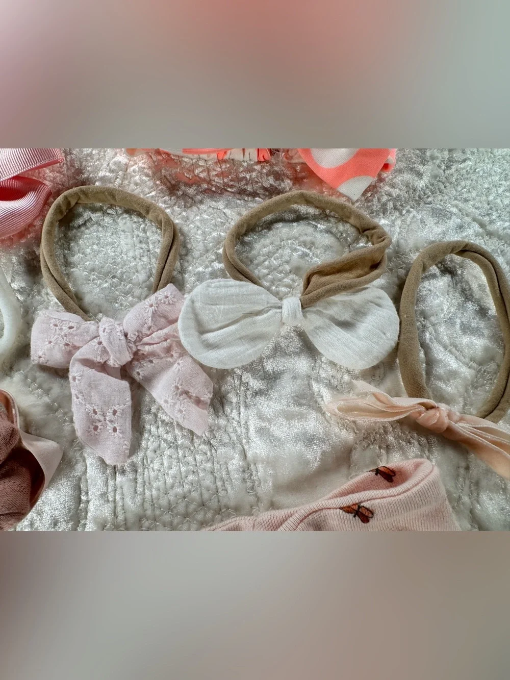 Various soft pink